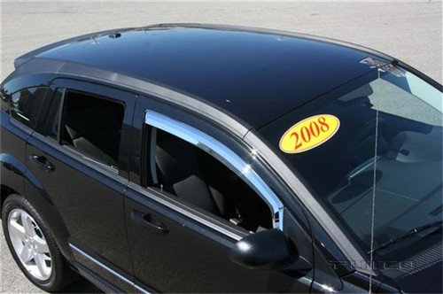 Putco 07-12 Dodge Caliber (Front Only) Element Chrome Window Visors - 480140
