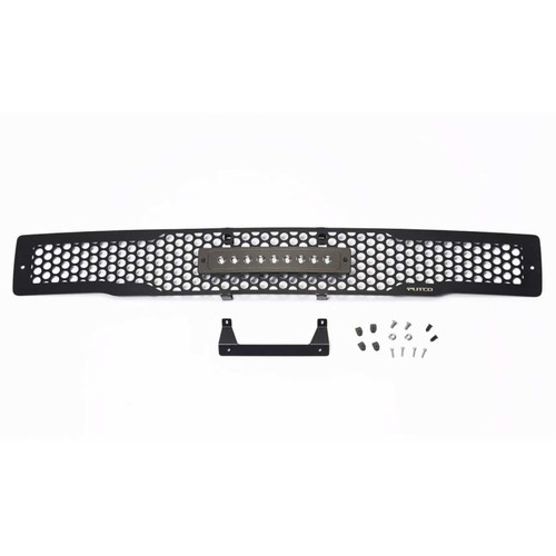 Putco 15-17 Ford F-150 - SS Black Punch Design w/ 10in Luminix Light bar Bumper Grille Inserts - 88160L