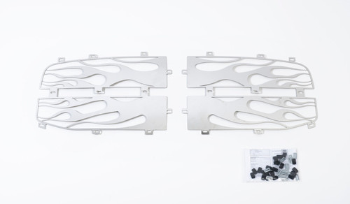 Putco 99-04 Ford SuperDuty w/ Logo CutOut (incl Side Vents) Flaming Inferno Stainless Steel Grille - 89105