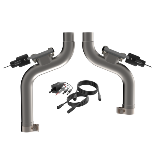 2015-2017 Ford Mustang GT QTP Aggressor Cutout Pipes - 550015