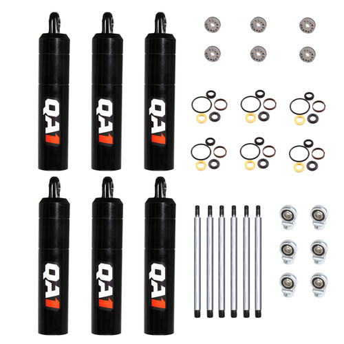 QA1 12.00 Stud/T-Bar V-None Dry LD Piston Shock Large Steel 8.63 - 6 Pack - 5Q93LD-DRY-6PK