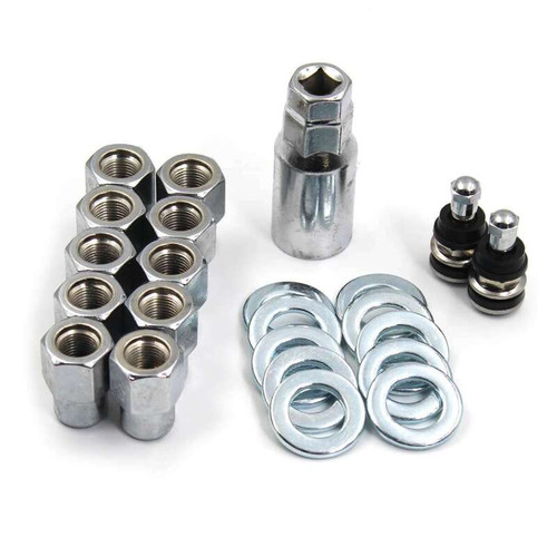 Race Star Pro Forged Lug Kit 12mm x 1.5mm Open .50in Shank 13/16in Head (1.063in Washer) - Set of 10 - 630-51422S-10