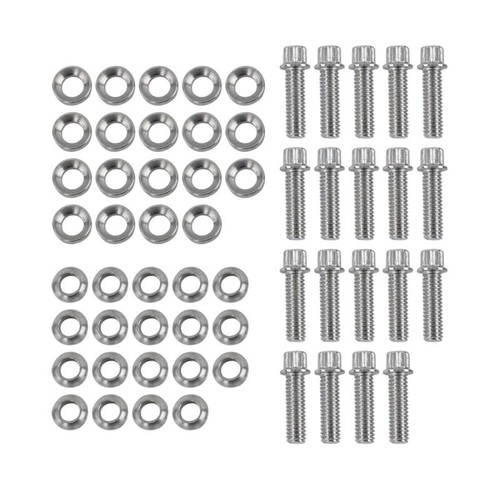 Race Star Pro Forged Bead Lock Bolt Kit 5/16-18 x 1.12in. 12pt Bolt w/Washers (Set of 19) - Chrome - 630-56181-C19