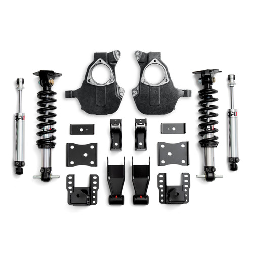 QA1 14-18 Chevy Silverado 4WD Dual Adjustable 4-6in Lowering Kit w/ Spindles - LK22-GMT04