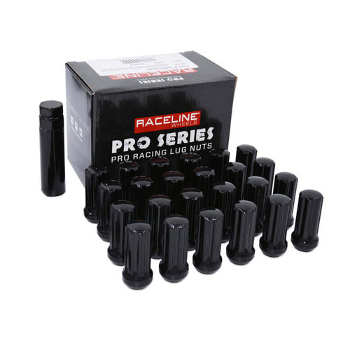 Raceline 14x2.0mm Duplex Spline Black Lug Nuts (24 Pack) - L73850DBKA6NV Photo - Primary