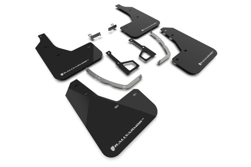 Rally Armor 2025 Hyundai Ioniq 5 XRT Black Mud Flap White Logo - MF127-UR-BLK-WH