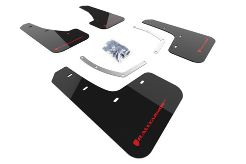 Rally Armor 18-25 Subaru Ascent Black UR Mud Flap w/Red Logo - MF49-UR-BLK/RD