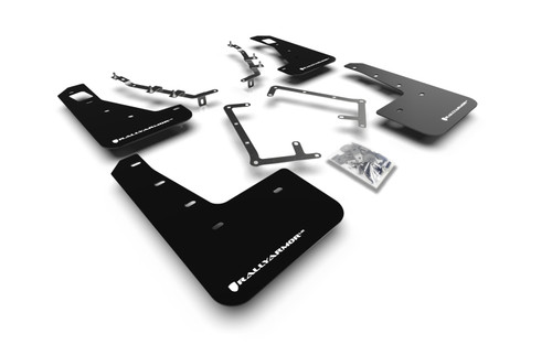 Rally Armor 09-11 Ford Focus MK2 RS Black UR Mud Flap White Logo - MF56-UR-BLK/WH