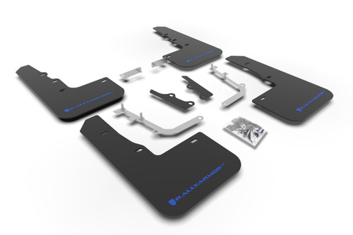 Rally Armor 20-25 Hyundai Venue Black Mud Flap Blue Logo - MF65-UR-BLK/BL