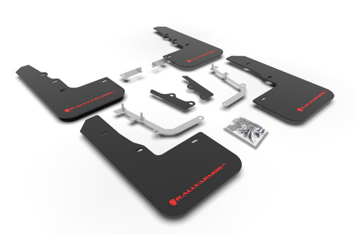 Rally Armor 20-25 Hyundai Venue Black Mud Flap Red Logo - MF65-UR-BLK/RD