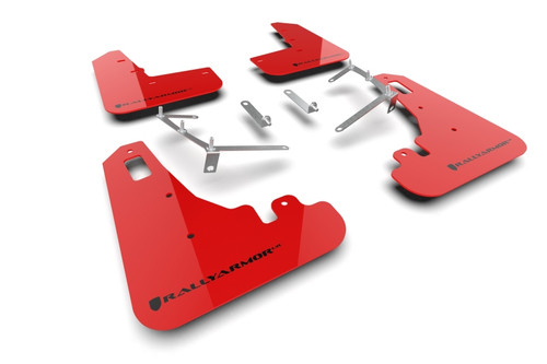 Rally Armor 22-25 Subaru BRZ / Toyota GR86 Red UR Mud Flap w/Black Logo - MF99-UR-RD-BLK