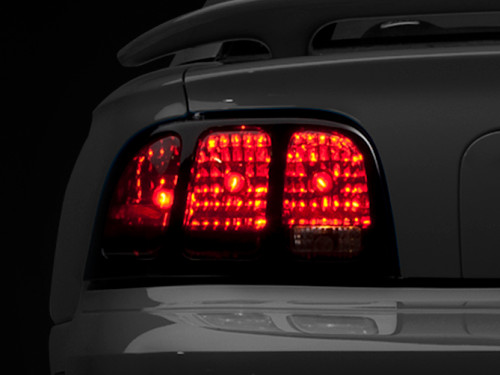 Raxiom 96-98 Ford Mustang Tail Lights- Black Housing (Smoked Lens) - 49124