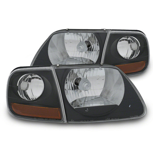 Raxiom 97-03 Ford F-150 G2 Euro Headlights w/ Parking Lights- Blk Housing (Clear Lens) - T542830