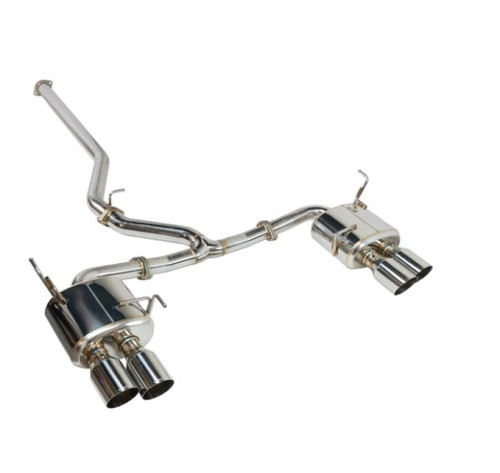 Remark 08-14 Subaru WRX STi GR Hatch Cat-Back Exhaust w/ SS Quad Tips (Non-Resonated) - RK-C4076S-02N