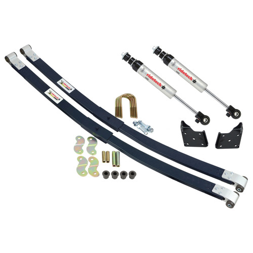 Ridetech 55-57 Chevrolet Wagon Composite Leaf Springs w/ HQ Shock Kit - 2in Drop - 11024810