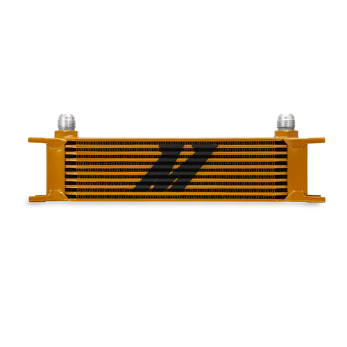 Mishimoto Universal 10 Row Oil Cooler - Gold - MMOC-10G Mishimoto Universal 10 Row Oil Cooler - Gold - MMOC-10G