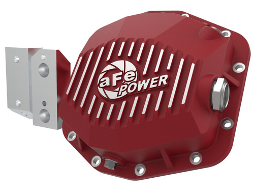 aFe 20-23 Jeep Gladiator JT (Dana M220) Pro Series Rear Differential Cover Red w/ Machined Fins - 46-71190R