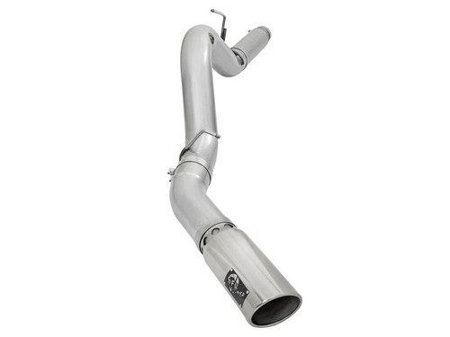 aFe Atlas Exhaust 5in DPF-Back Aluminized Steel w/ Polished Tips 16-17 GM Diesel Truck V8-6.6L (td) - 49-04081-P