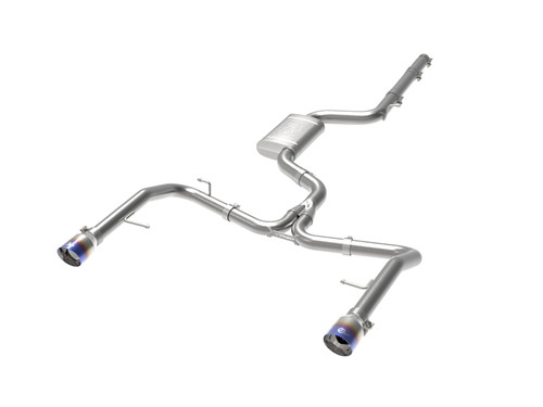 afe 19-21 VW Jetta GLI (MKVII) L4-2.0L (t) MACH Force-Xp 304 SS Cat-Back Exhaust System Blue Tips - 49-36432-L