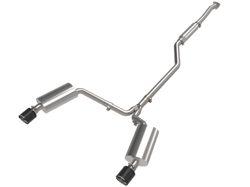 aFe 09-14 Acura TSX L4 2.4L Takeda 2-1/2in to 2-1/4in 304 SS Cat-Back Exhaust System w/ CF Tips - 49-36629-C