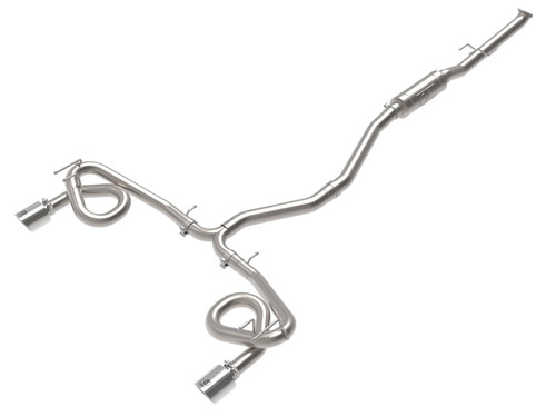 aFe 22-23 Honda Civic Si L4 1.5L (t) Takeda 2.5in to 3in 304 SS Cat-Back Exhaust w/ Polished Tips - 49-36630-P