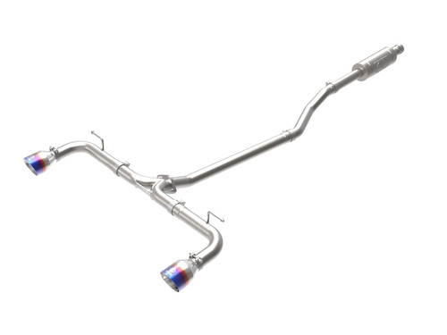 aFe Takeda 2-1/2in 304 SS Cat-Back Exhaust w/ Blue Flame Tips 14-18 Mazda 3 L4 2.0L/2.5L - 49-37015-L