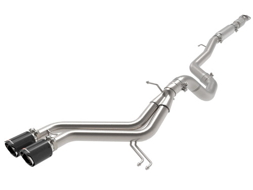 aFe Takeda 2-1/2in to 3in  SS-304 Cat-Back Exhaust w/ C/F Tips 13-17 Hyundai Veloster L4-1.6L - 49-37018-C