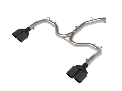 aFe 22-24 Kia Forte GT 1.6L 3in-2.5in 304 Stainless Steel Axle-Back Exhaust w/ Carbon Fiber Tips - 49-37039-C