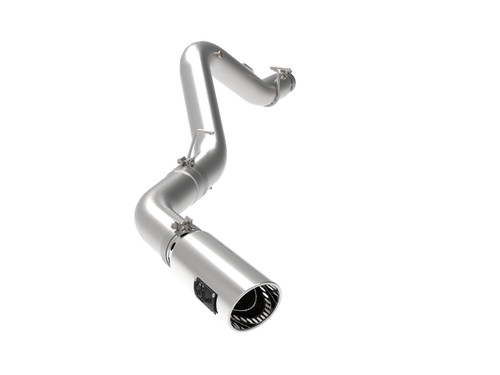 aFe Large Bore-HD 5 IN 409 SS DPF-Back Exhaust System w/Polished Tip 20-23 GM Truck V8-6.6L - 49-44125-P