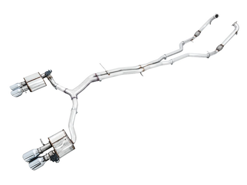 AWE Tuning Audi B9 S5 Sportback SwitchPath Exhaust - Non-Resonated (Silver 102mm Tips) - 3025-42042
