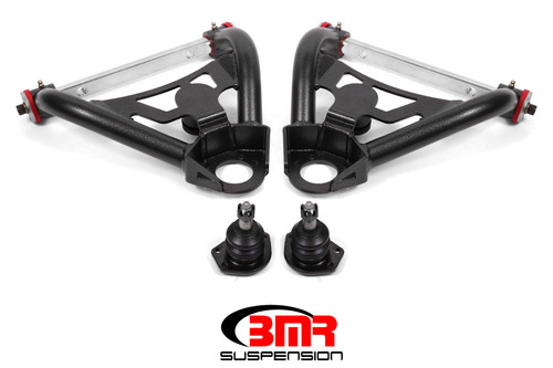 BMR 64-72 A-Body Upper Non-Adj. A-Arms w/ Stock Spindles (Polyurethane) - Black Hammertone - AA017H