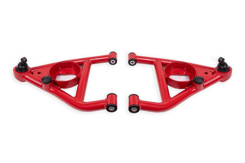 BMR 68-74 Chevrolet Nova w/ Bump Stops Lower A-Arms w/ STD. Ball Joint (Delrin) - Red - AAL311R