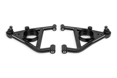 BMR 67-69 Chevrolet Camaro w/Rear Bump Stops Lower A-Arms w/STD Ball Joint Delrin - Black Hammertone - AAL316H