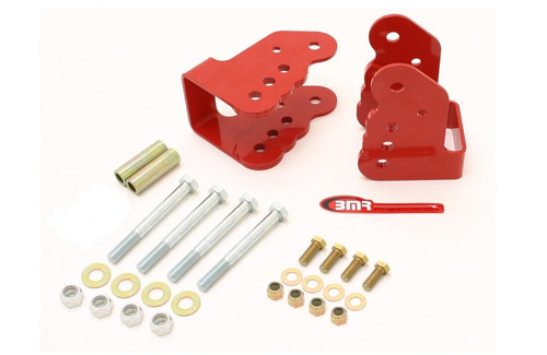 BMR 78-87 G-Body Bolt-On Control Arm Relocation Brackets - Red - CAB003R