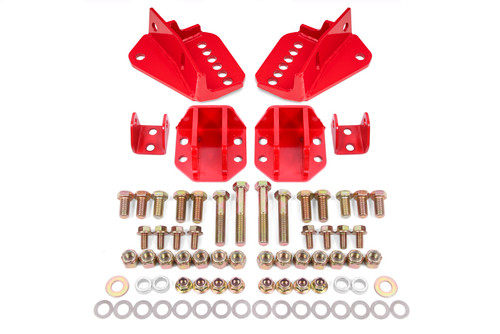 BMR 64-72 GM A-Body Coilover Conversion Kit Rear Adjust Shock Mt w/o CAB - Red - CCK402R