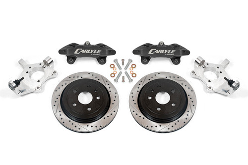 BMR Carlyle Racing 15" Conversion Kit - Drilled & Slotted Rotors / Black Calipers - 05-13 C6 Corvette