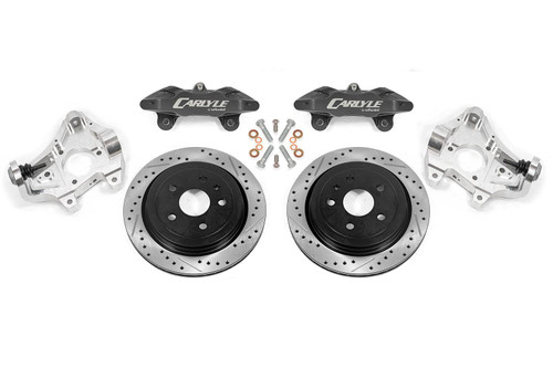 BMR Carlyle Racing 17" Conversion Kit - Drilled & Slotted Rotors / Black Calipers - 14-19 C7 Corvette
