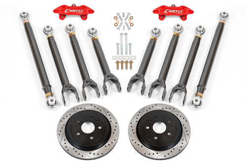 BMR Carlyle Racing 15" Conversion Kit - Drilled & Slotted Rotors / Red Calipers - 2016-2019 Cadillac CTS-V