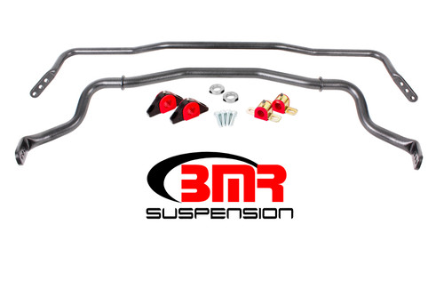 BMR 15-24 S550 Mustang Front & Rear Sway Bar Kit w/ Bushings - Black Hammertone - SB043H