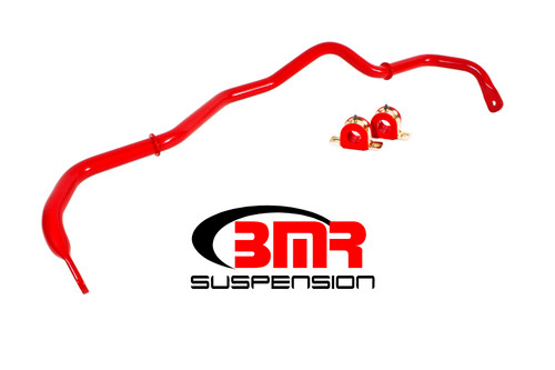 BMR Sway Bar Kit With Bushings, Front, Hollow, Non-adjustable, Red - 16-24 Camaro