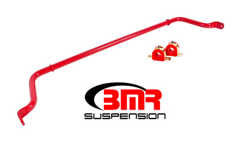 BMR Sway Bar Kit With Bushings, Rear, Hollow, Non-adjustable, Red - 16-24 Camaro