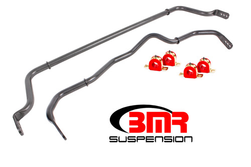 BMR Sway Bar Kit With Bushings, Front And Rear, Black - 16-24 Camaro