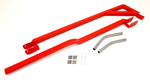 BMR 82-82 3rd Gen F-Body Weld-On Boxed Subframe Connectors (Outside Frame Exhaust) - Red - SFC009R
