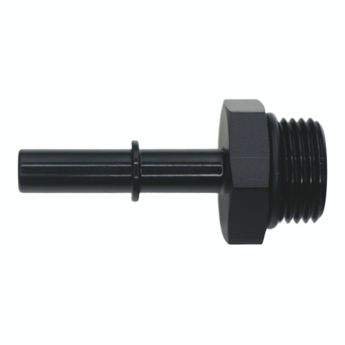 DeatschWerks 8AN ORB Male to 5/16in Male EFI Quick Connect Adapter - Anodized Matte Black - 6-02-0123-B