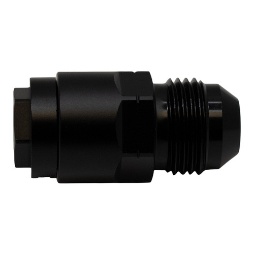 DeatschWerks 8AN Male Flare to 5/16in Female EFI Quick Connect Adapter - Anodized Matte Black - 6-02-0143-B