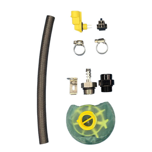 DeatschWerks DW650iL Series 650LPH In-Line External Fuel Pump Universal Install Kit - 9-0950