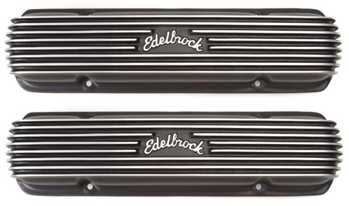 Edelbrock Valve Cover Classic Series Pontiac 1962-1979 301-455 CI V8 Black - 41303