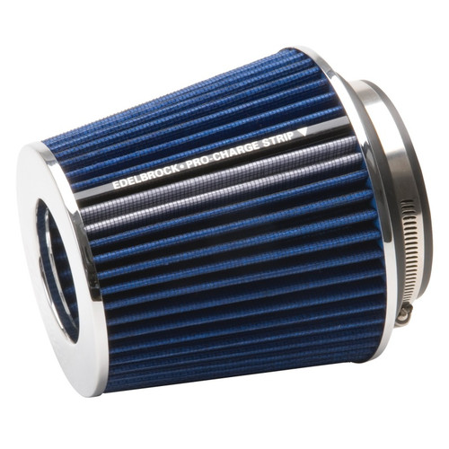 Edelbrock Air Filter Pro-Flo Series Conical 6 7In Tall Blue/Chrome - 43643