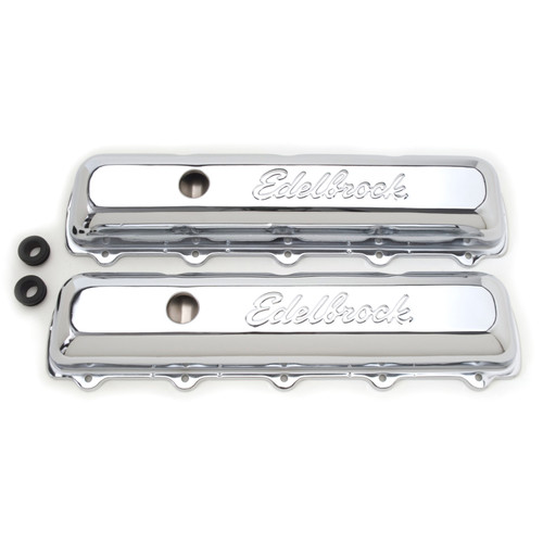 Edelbrock Valve Cover Signature Series Oldsmobile 350-455 CI V8 Chrome - 4485