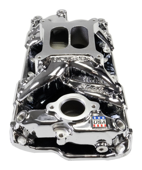 Edelbrock Intake Manifold - Small Block Chevy - RPM Air Gap - Chrome Plasma Coated - 7501-CP